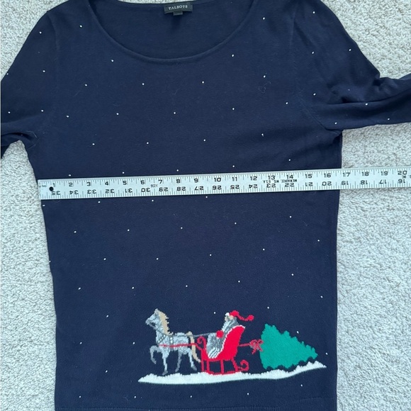 Talbots Santa Christmas Holiday Sweater - Picture 7 of 8
